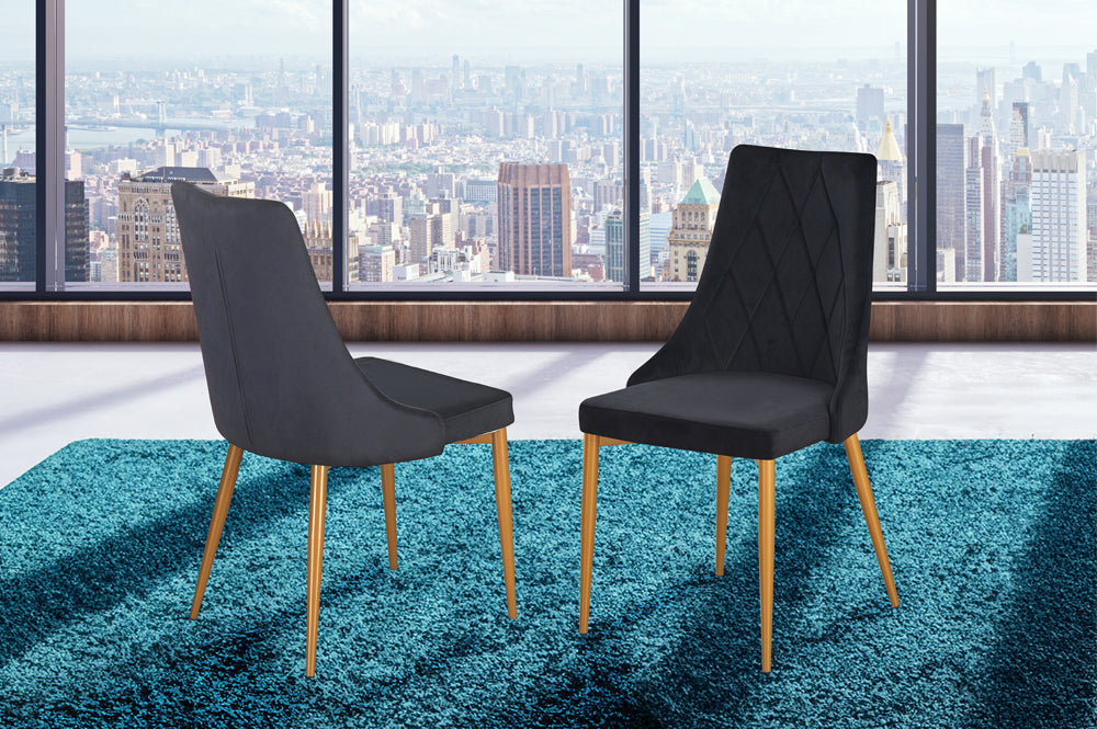 Titus T219 Modern Velvet Dining Chair Set