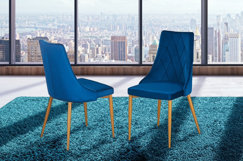 Titus T219 Modern Velvet Dining Chair Set