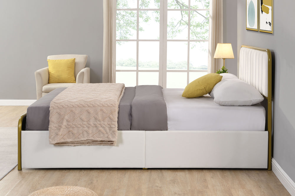 Titus T2334 Modern Tufted Velvet Storage Platform Bed Frame
