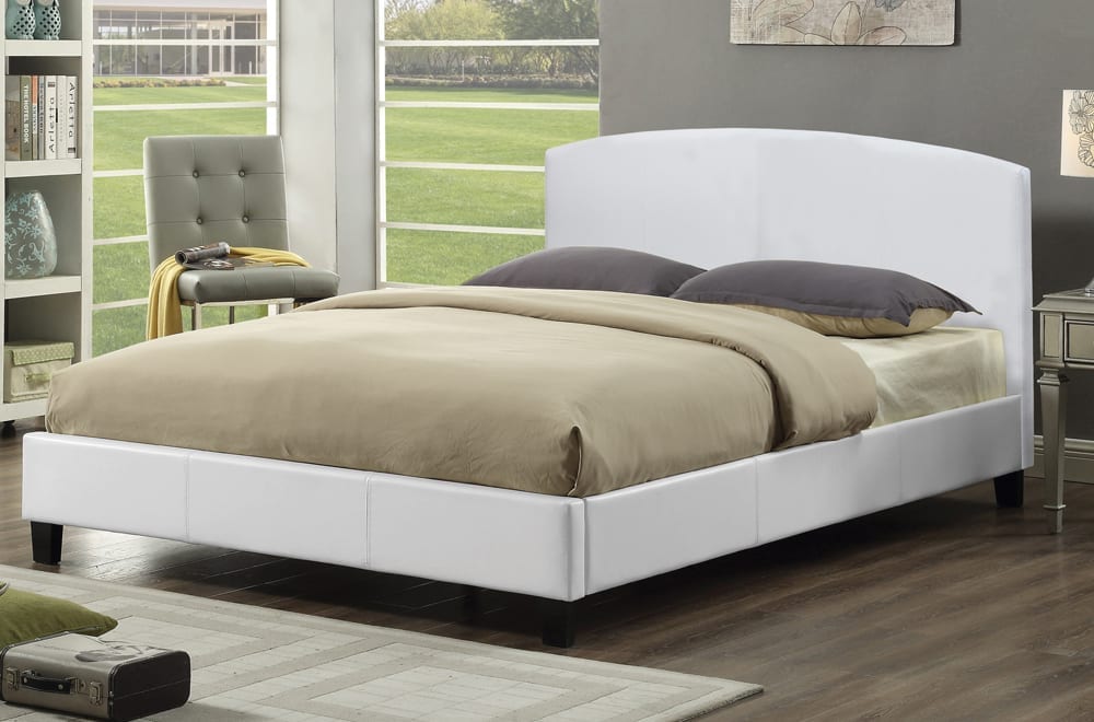Titus T2350 Modern Leatherette Platform Bed Frame