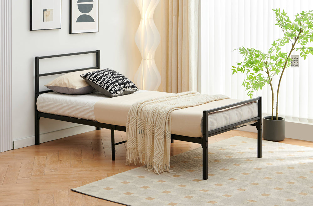 Titus T2412 Modern Metal Platform Bed Frame