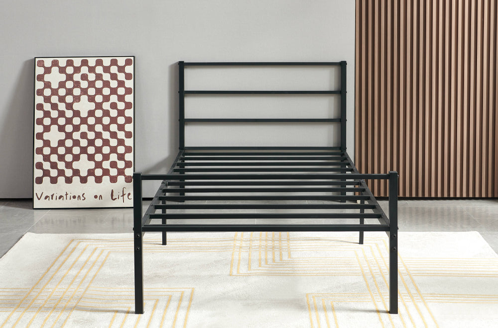 Titus T2412 Modern Metal Platform Bed Frame