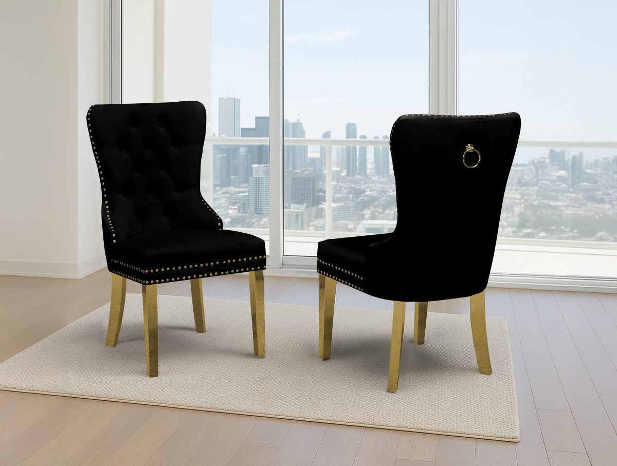 Titus T257 Modern Linen Dining Chair Set