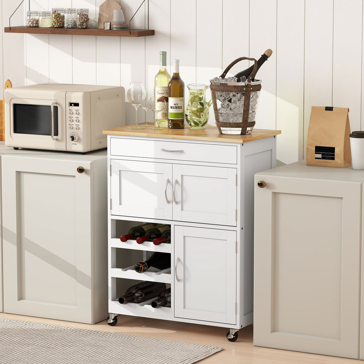 Kitchen Island with Storage Drawer – 27"W x 34"H