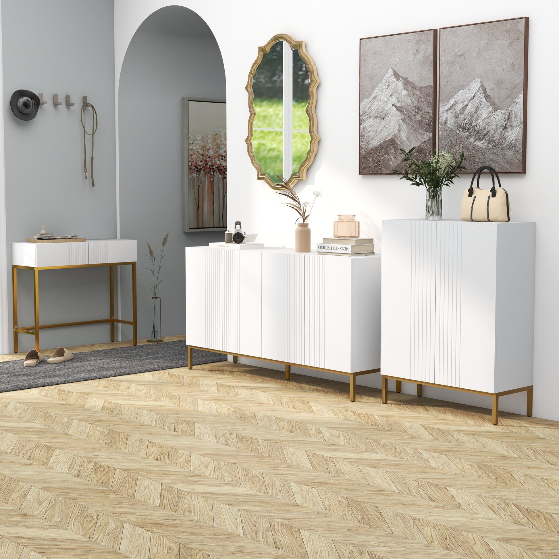 Narrow White Shoe Storage Cabinet: Adjustable Shelves, Soft-Close Hinges, 15-20 Pairs