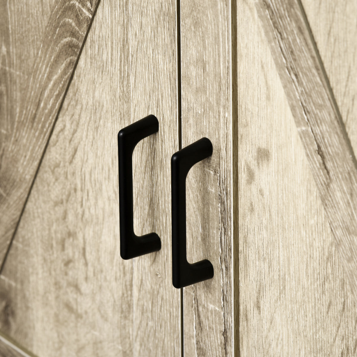 Sideboard Buffet Cabinet with 2 Rustic Barn Doors and Drawer – 30"W x 33"H