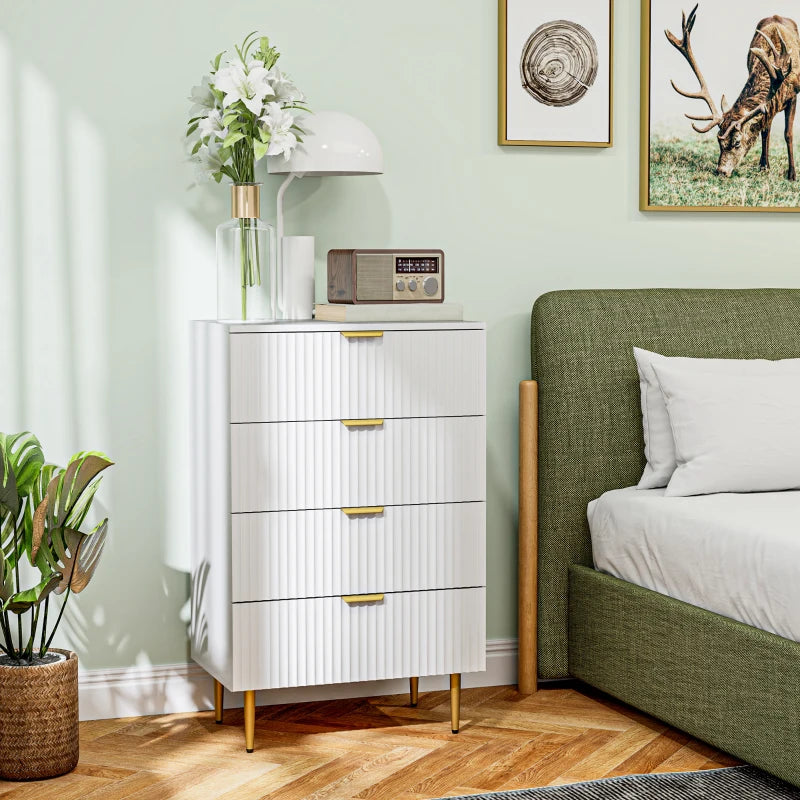 Modern 4-Drawer Chest Black