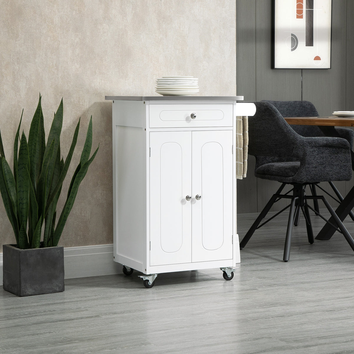 Kitchen Cart with Storage Drawer – 24"W x 34"H