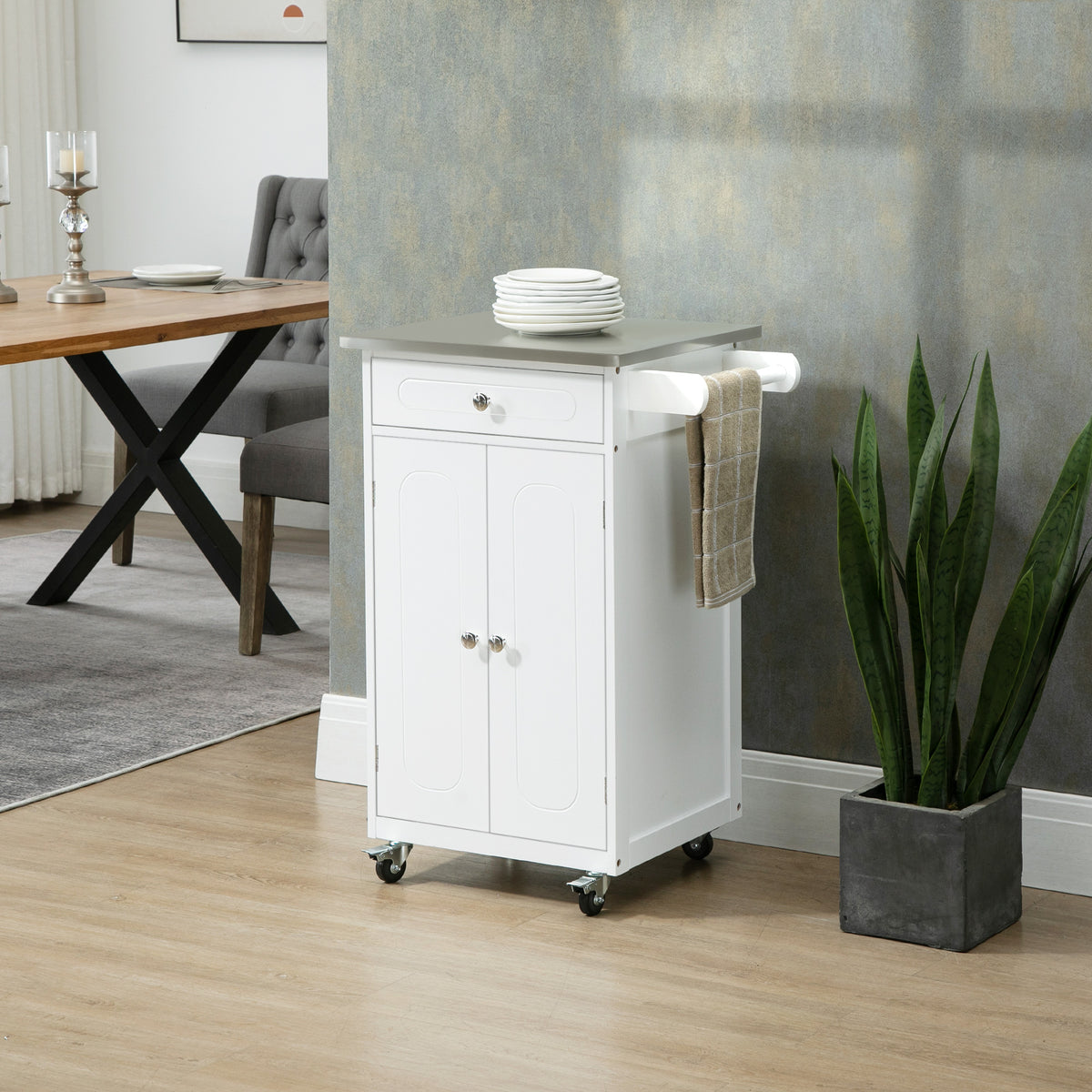 Kitchen Cart with Storage Drawer – 24"W x 34"H