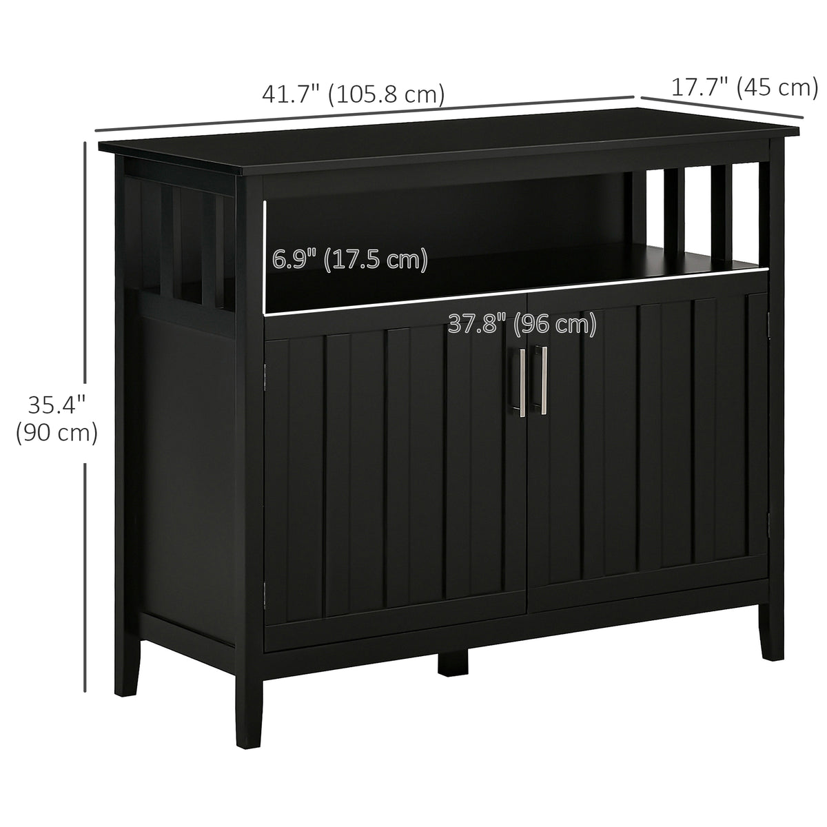 Sideboard Buffet Server with 2 Doors and Adjustable Shelves – 42"W x 36"H