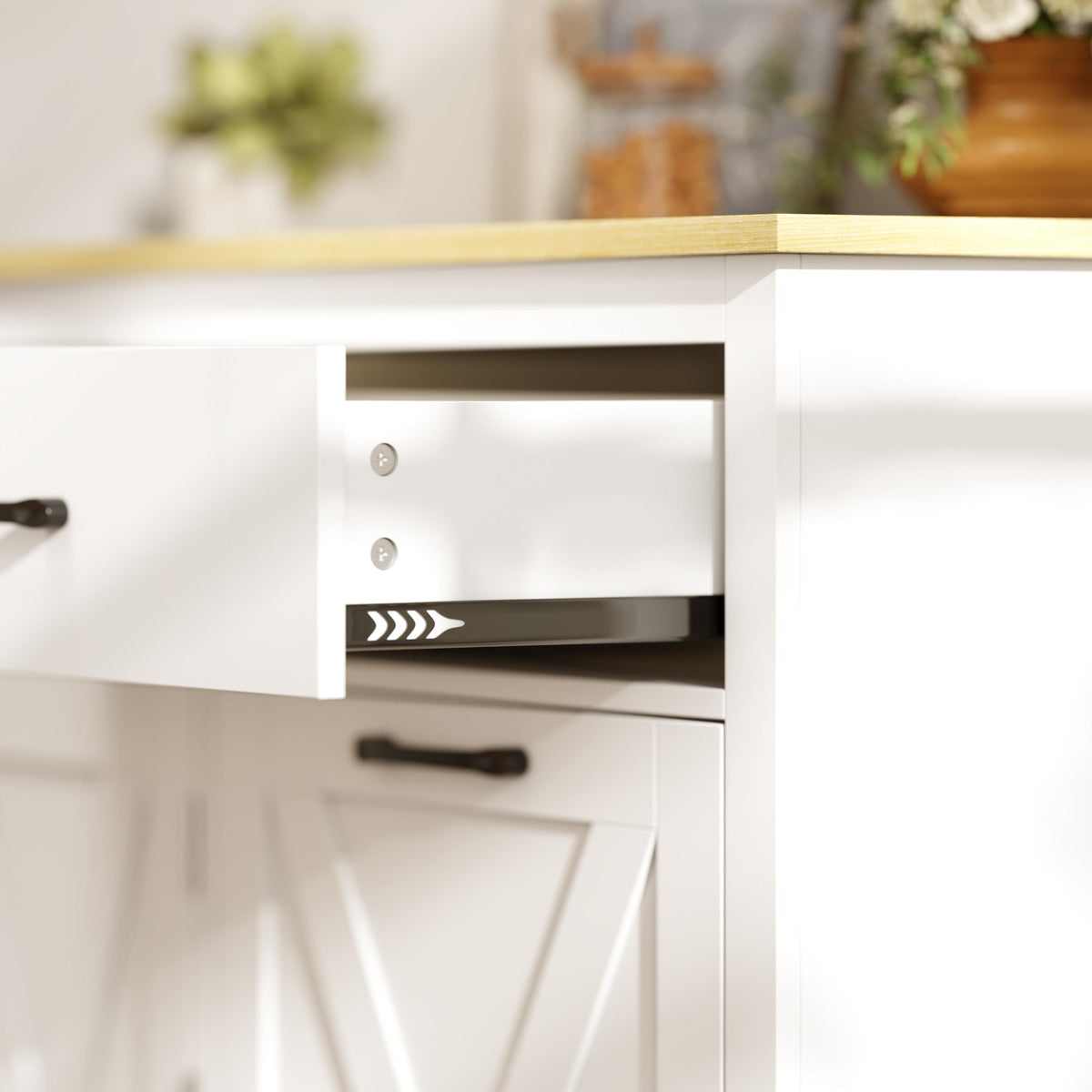 Kitchen Island with Charging Station – 44"W x 33"H