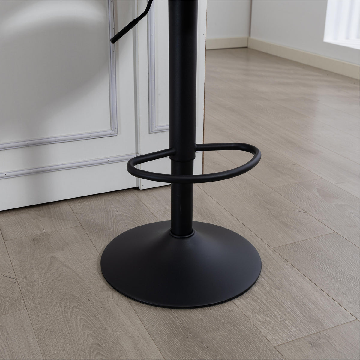Velvet Swivel Counter Stools with Cutout Back, Set of 2, Cream White