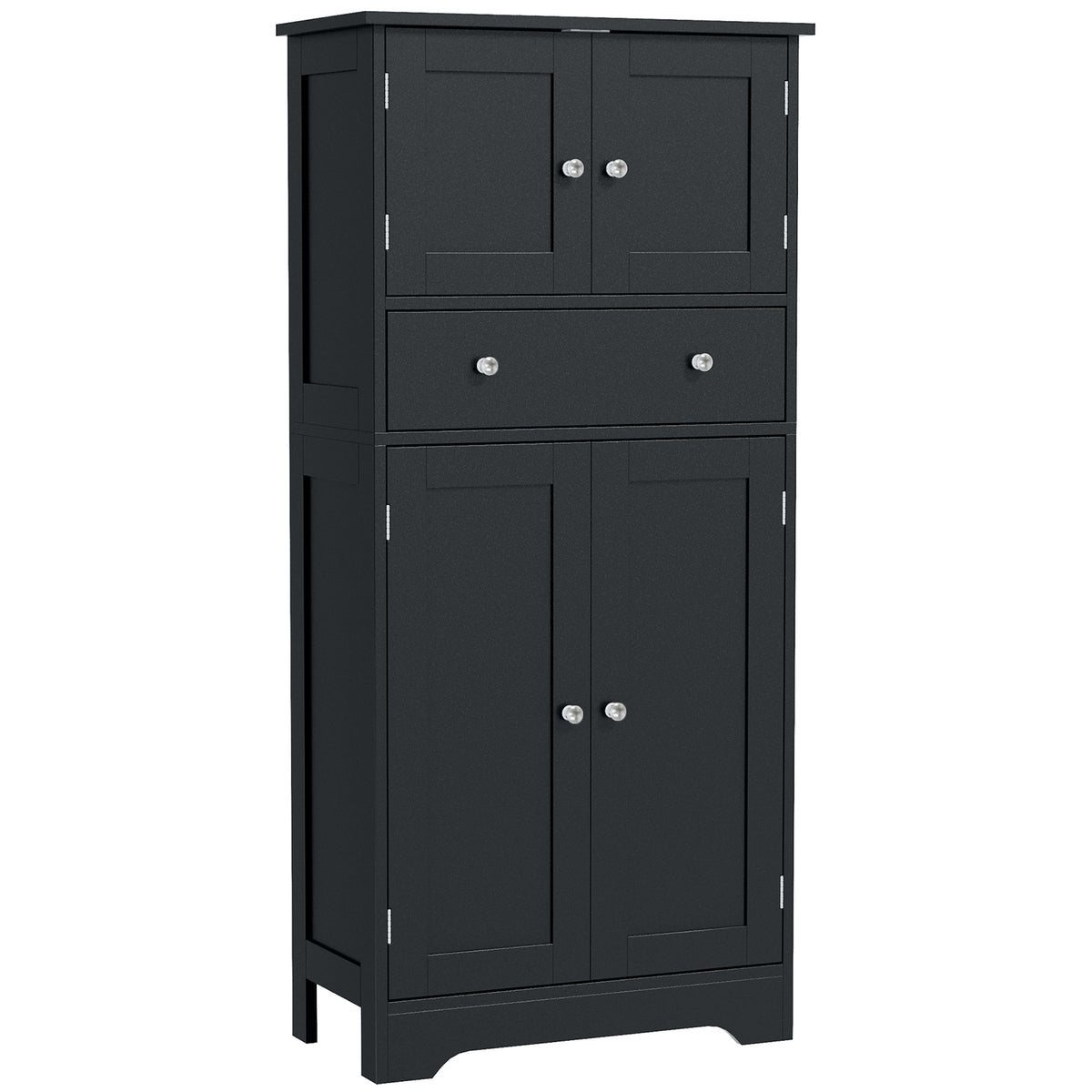 Modern Kitchen Pantry Cabinet with 4 Doors – 24"W x 50"H