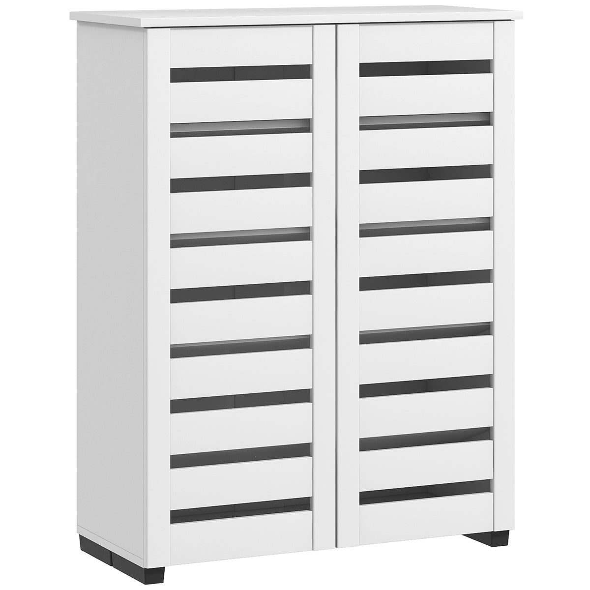 Shoe Cabinet with 2 Slatted Doors – 30"W x 39"H