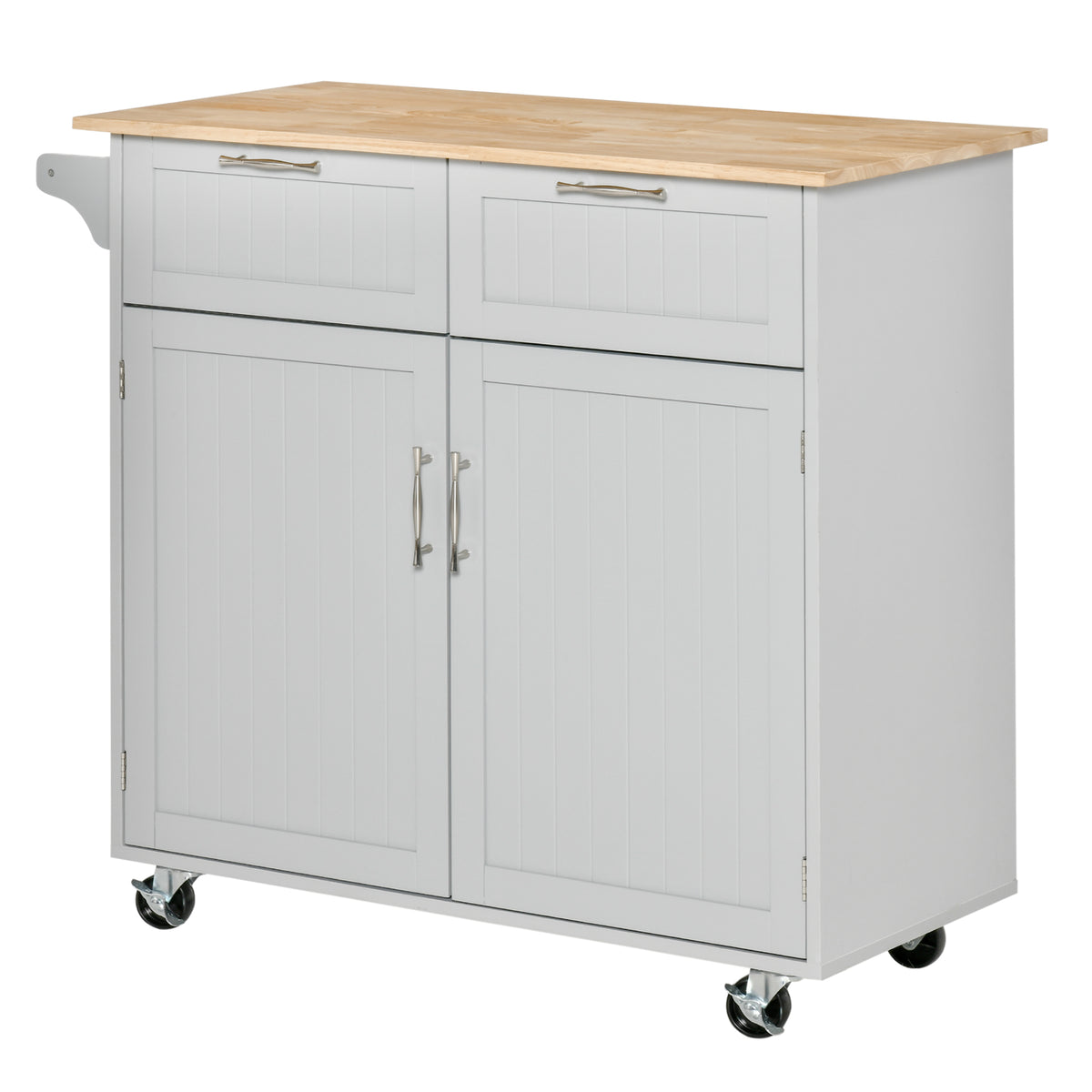 Kitchen Cart on Wheels with 2 Storage Drawers – 41"W x 36"H