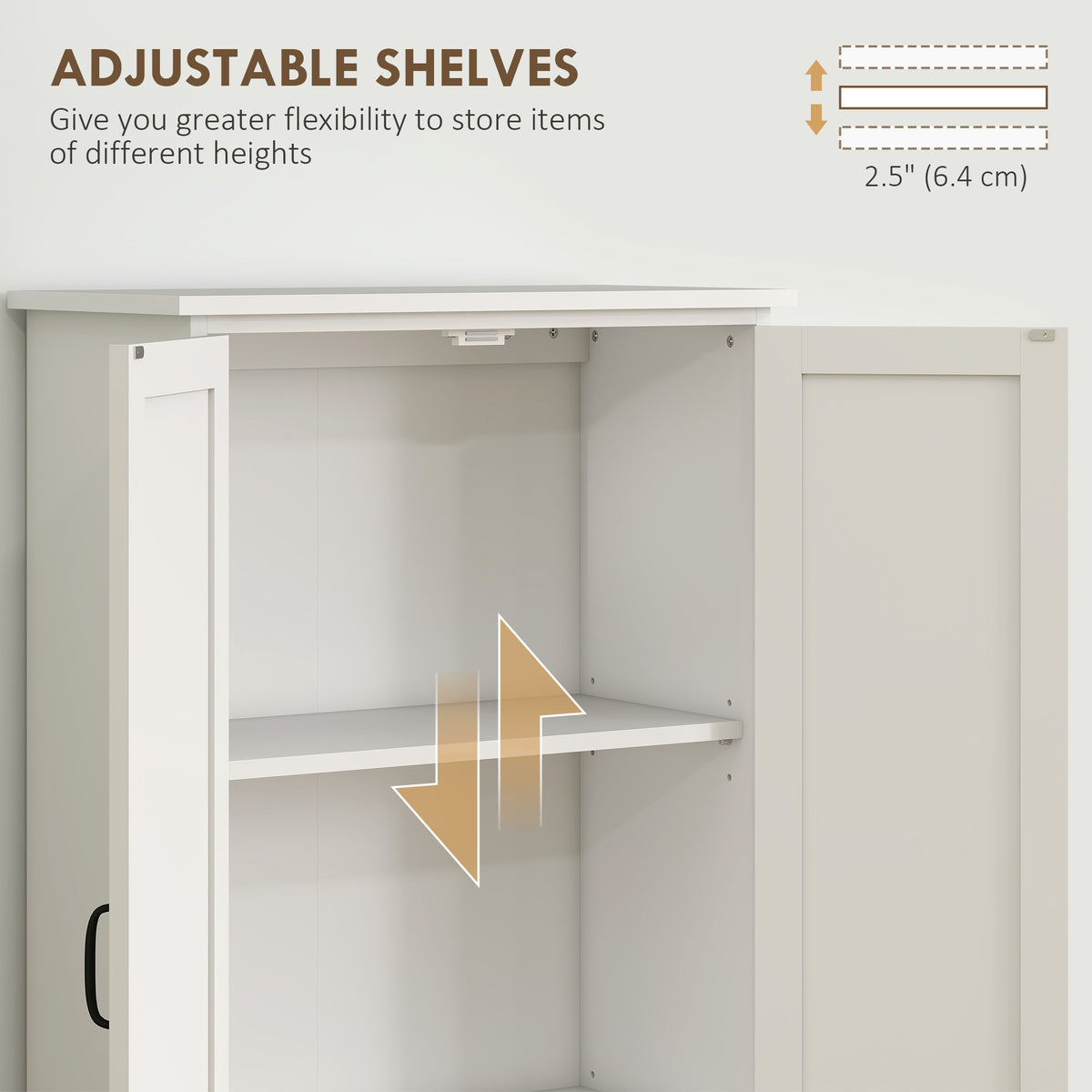4-Door Pantry Storage Cabinet with Adjustable Shelves – 24"W x 60"H