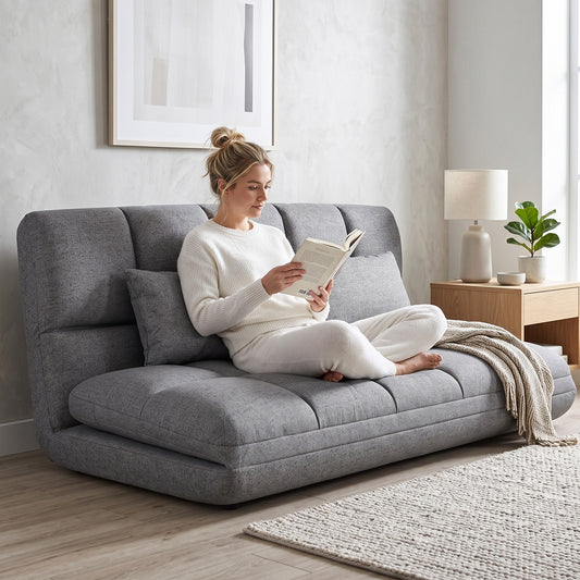51" Folding Floor Sofa Bed with 9-Position Backrest