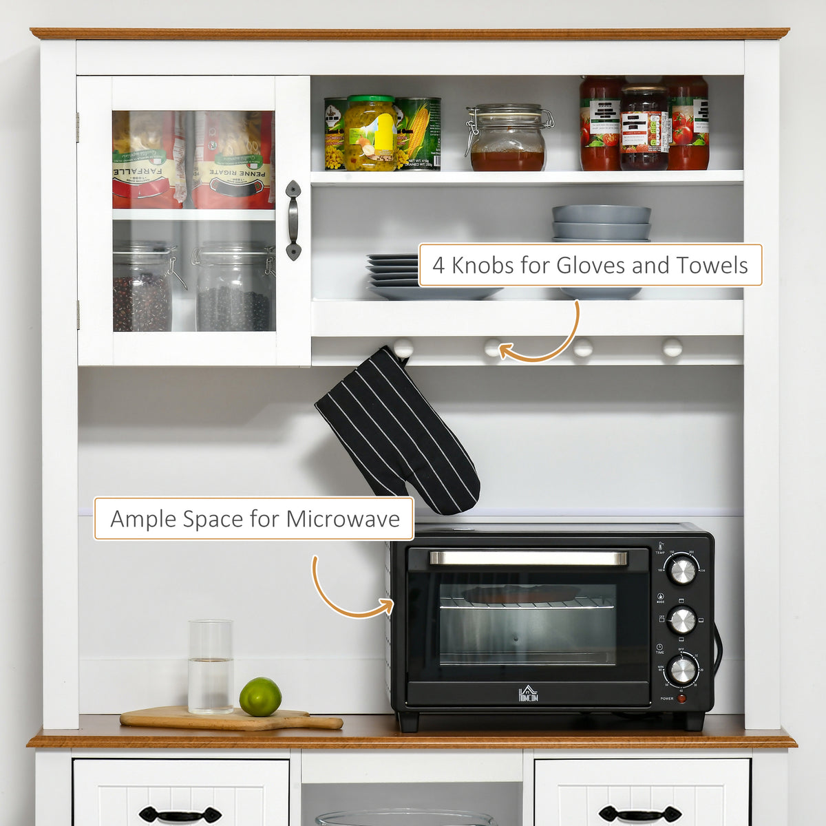 Kitchen Buffet with Hutch – 42"W x 71"H