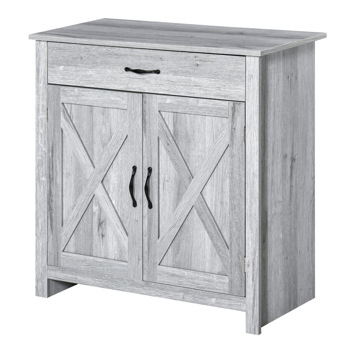 Farmhouse Sideboard Buffet Cabinet with Barn Doors – 32"W x 32"H