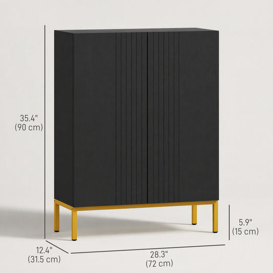 Shoe Cabinet with Soft-Close Doors and Adjustable Shelves – 28"W x 37"H