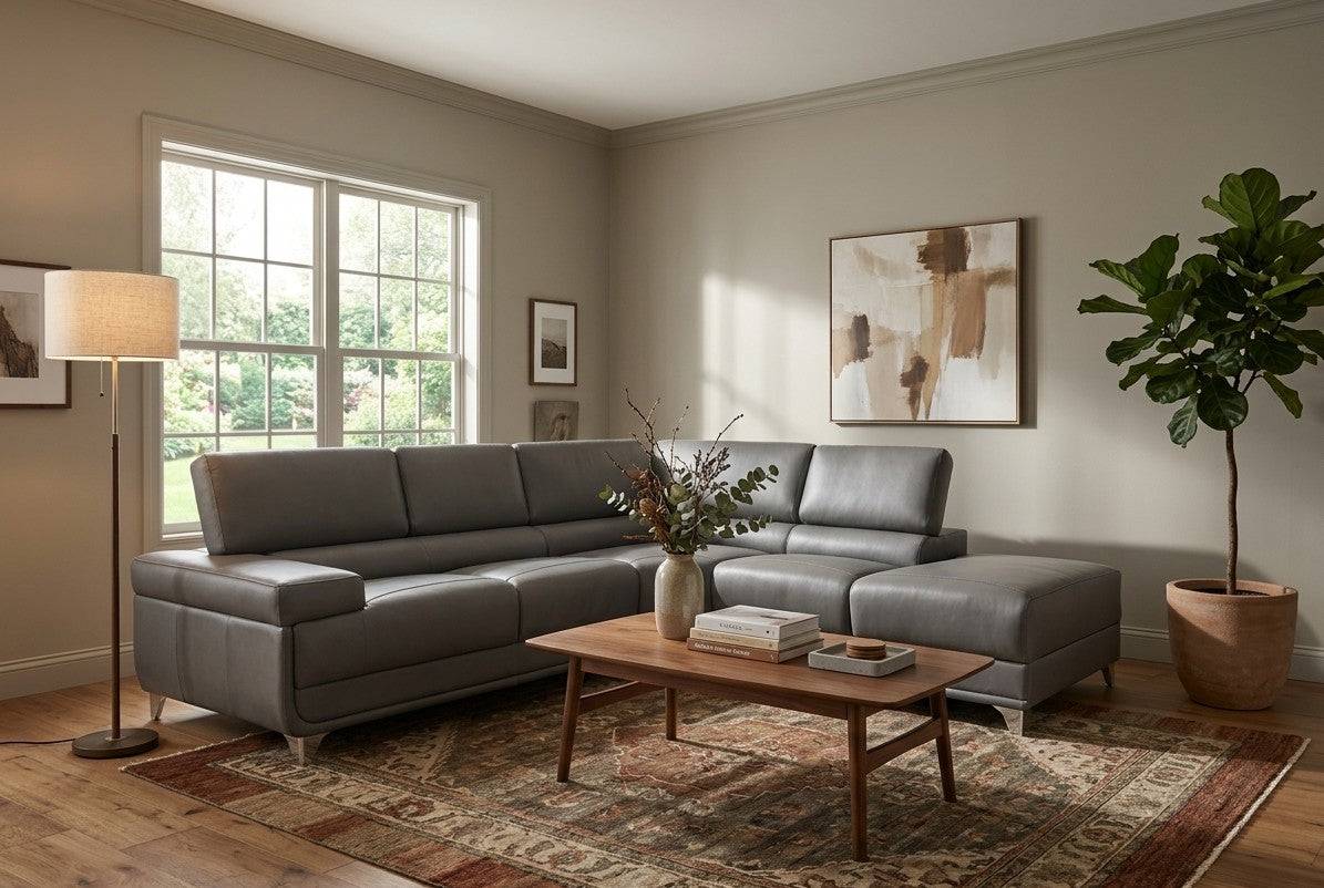 Vista chaise sectional in living room