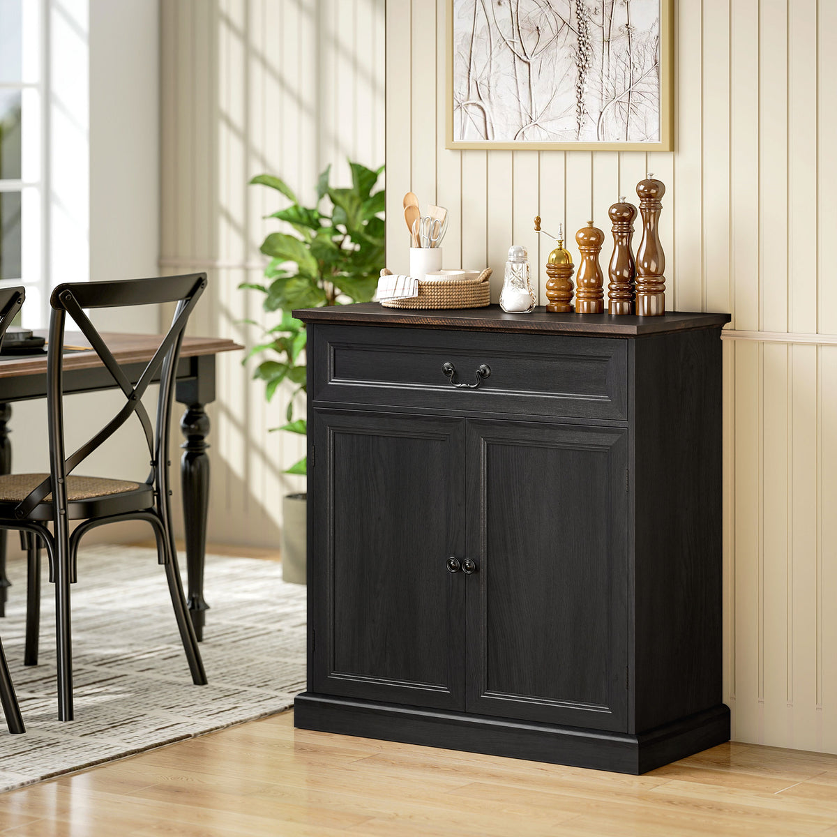 Farmhouse Sideboard with Thick Top – 31"W x 33"H