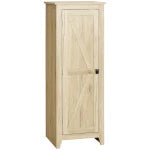 HOMCOM 67" Farmhouse Pantry Cabinet with Barn Door – White, 5‑Shelf Storage