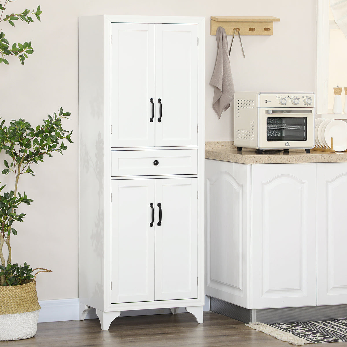 Kitchen Pantry Cabinet with 2 Shelves – 24"W x 67"H