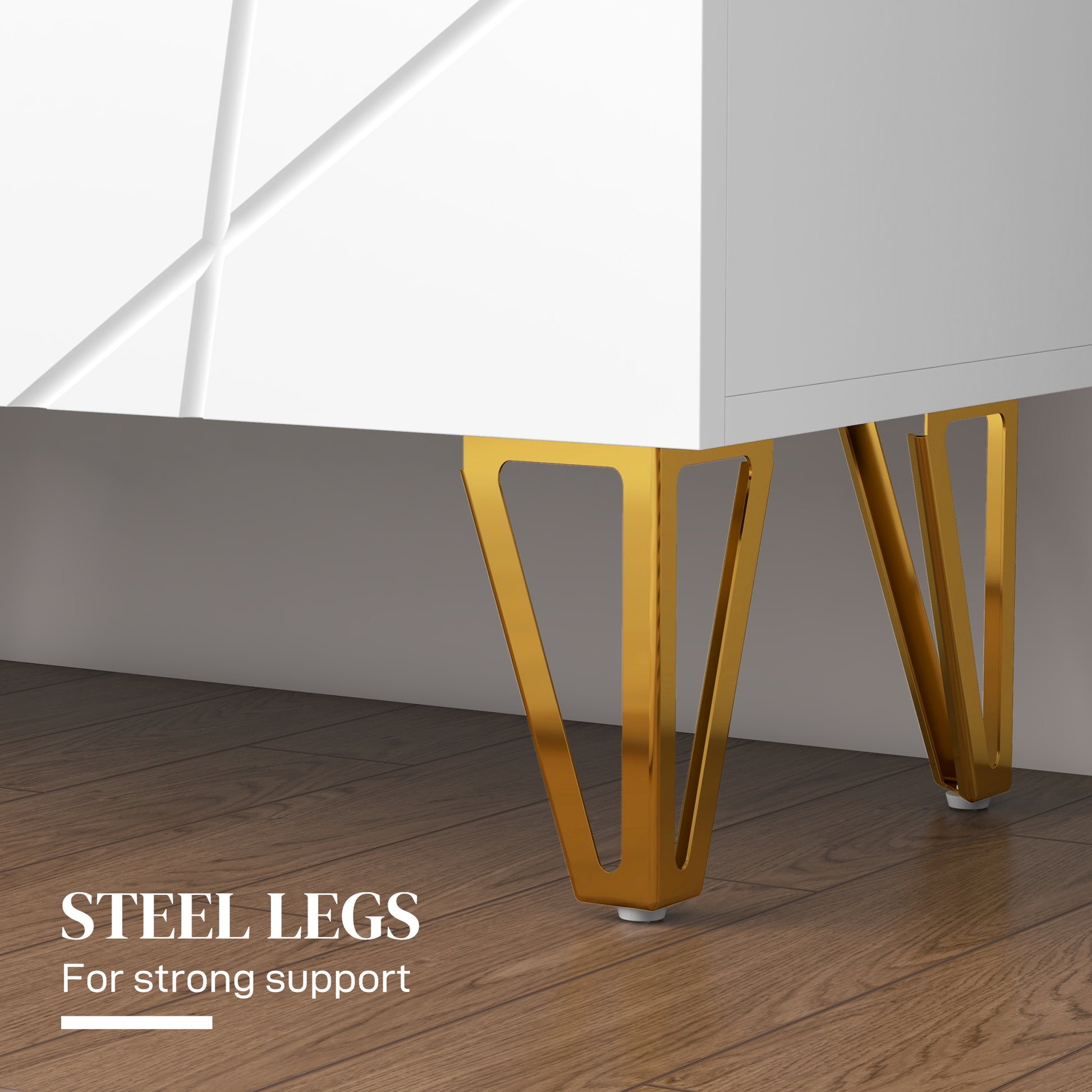 HOMCOM Narrow High Gloss White Shoe Cabinet with Soft-Close Adjustable Shelves