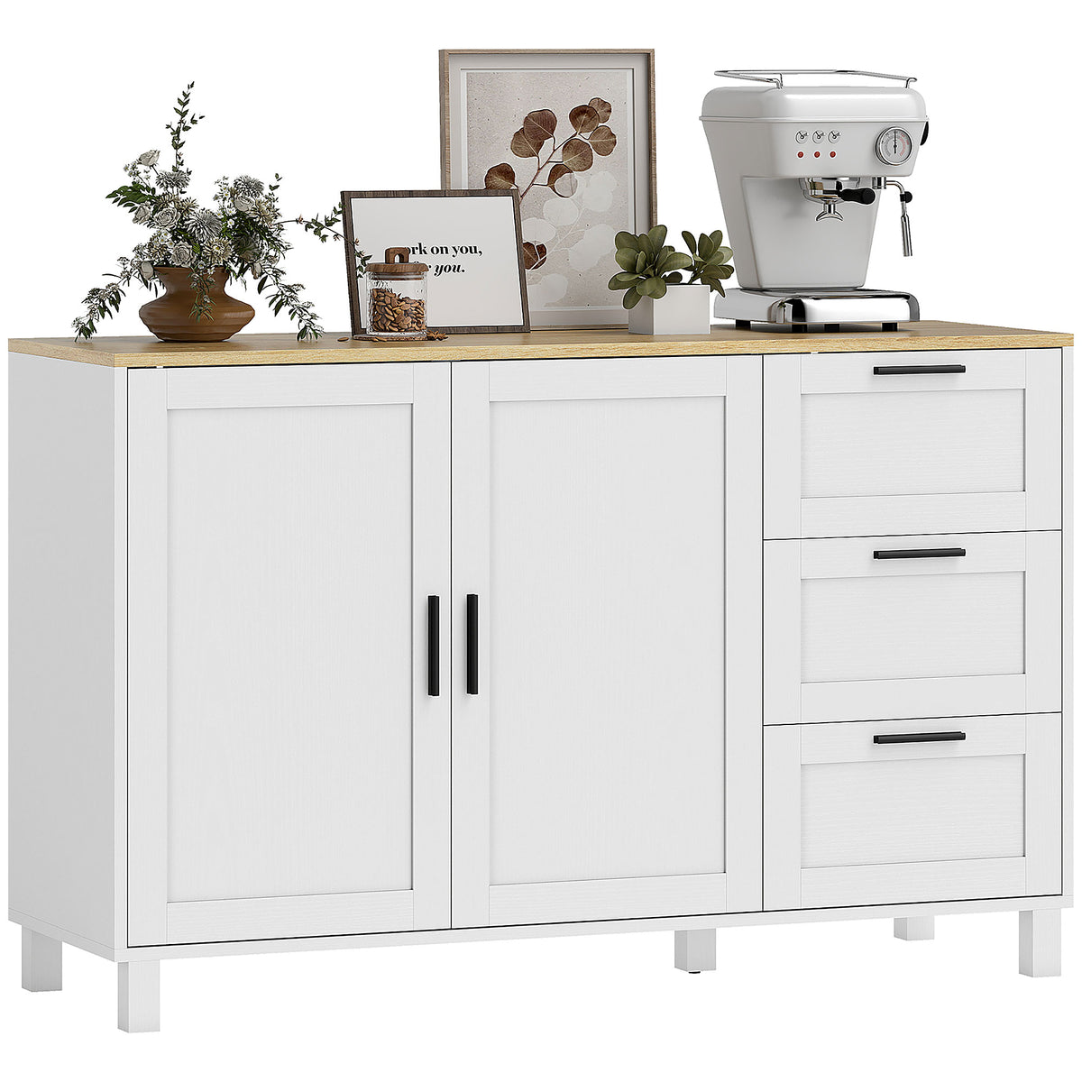 Buffet Cabinet with 3 Drawers and Soft-Close Doors – 47"W x 30"H