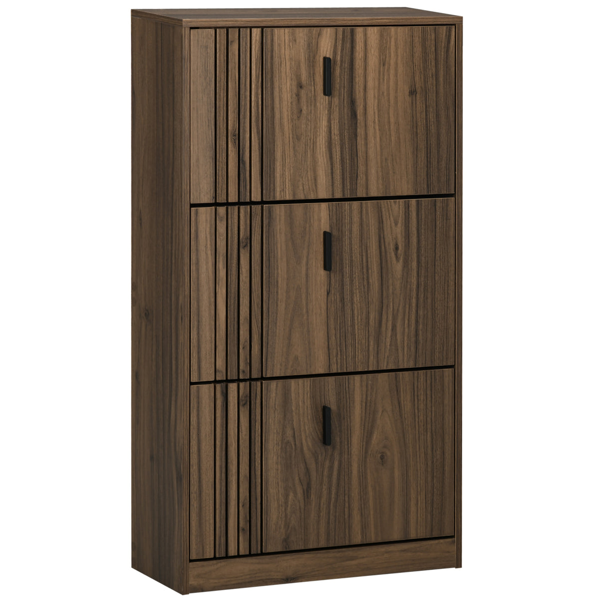 Shoe Cabinet with 3 Flip Drawers for 18 Pairs – 25"W x 46"H