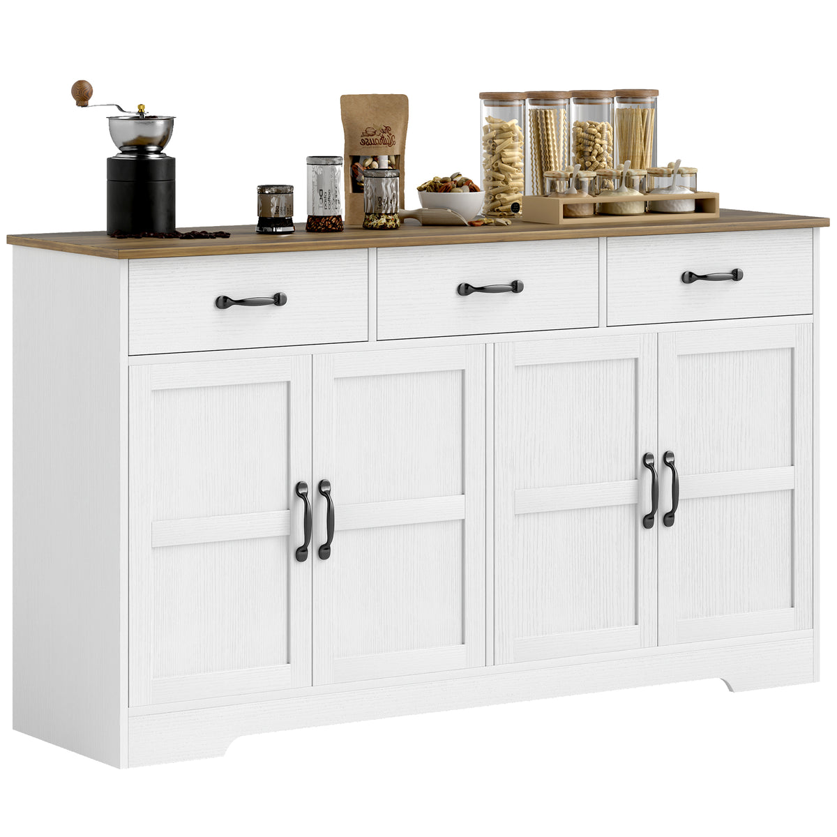 Sideboard Buffet Cabinet with Storage – 55"W x 32"H