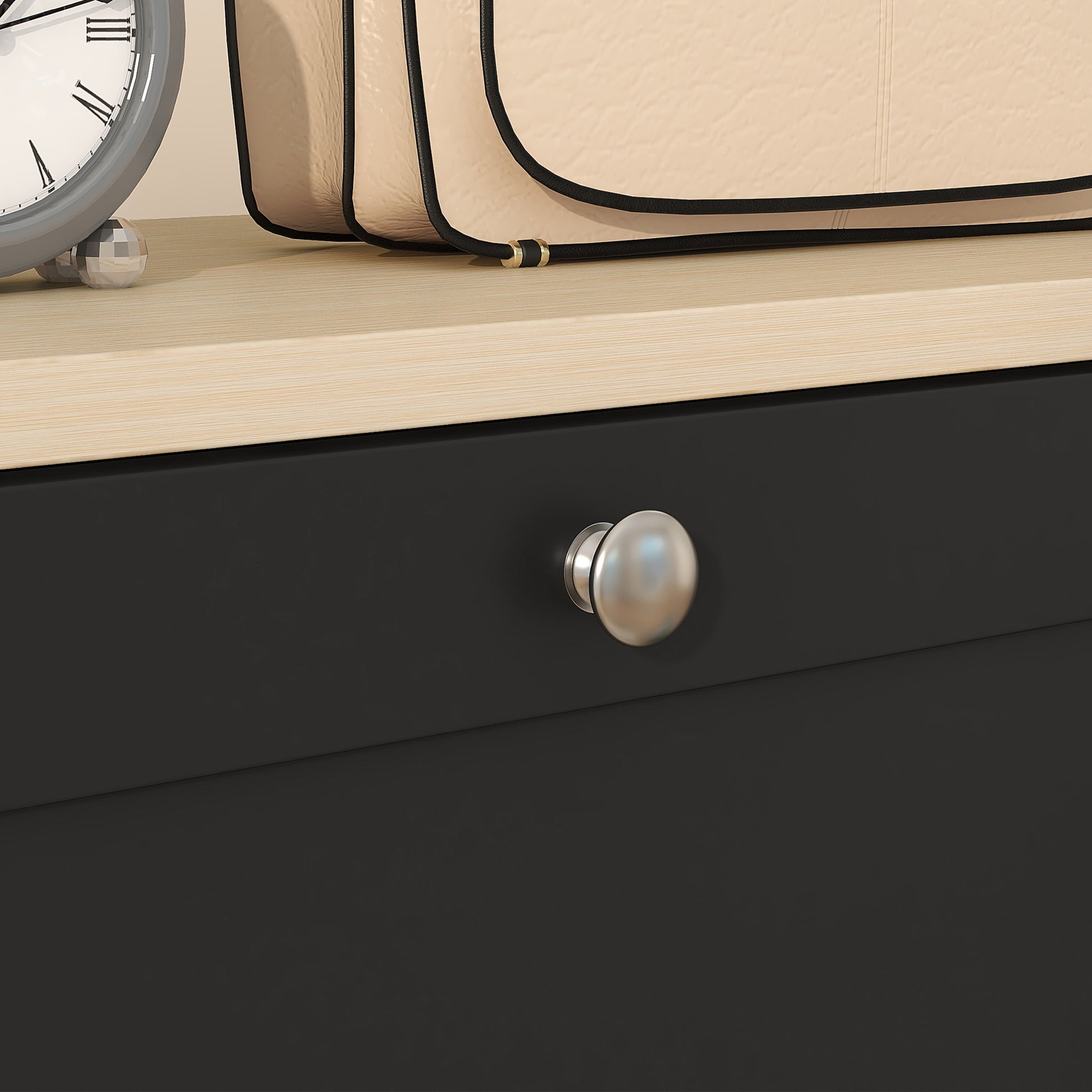 Space-Saving Black Shoe Cabinet: 4 Flip Drawers, Adjustable Shelves, 18-24 Pairs