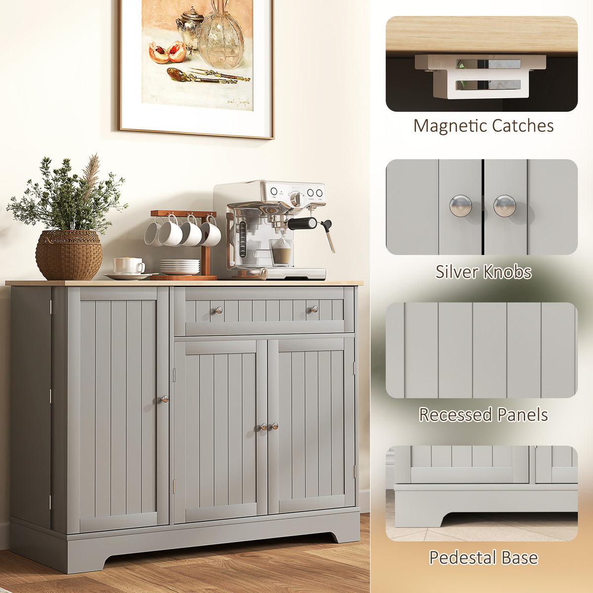 Kitchen Buffet Cabinet with Drawer – 41"W x 33"H