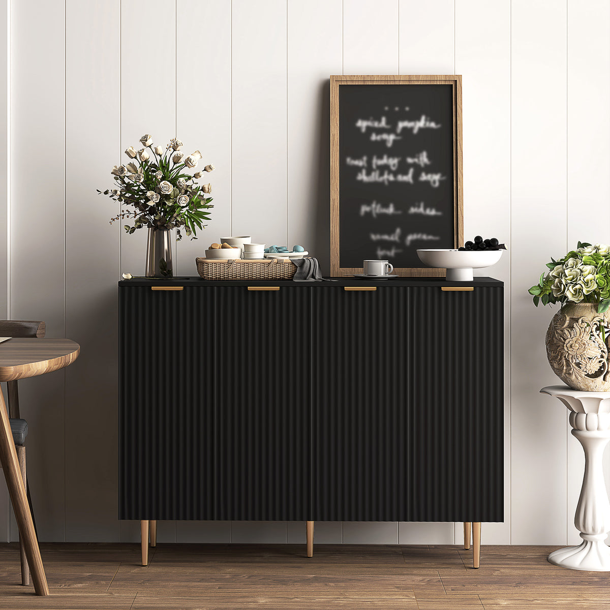 Sideboard Buffet Cabinet with Adjustable Shelves – 47"W x 35"H