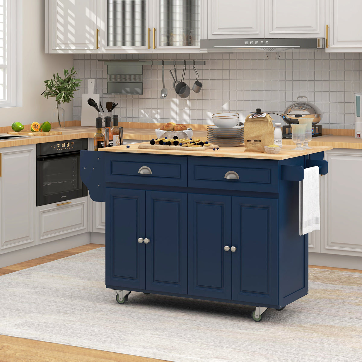 Kitchen Island with Storage – 58"W x 37"H