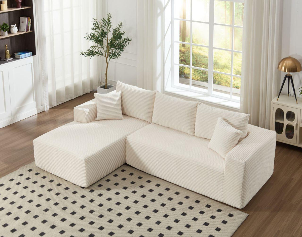 027 Beige Cloud Modern Modular Sectional Sofa
