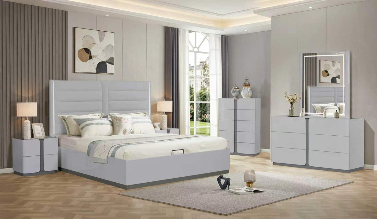 2909 Grey Modern Bedroom Set