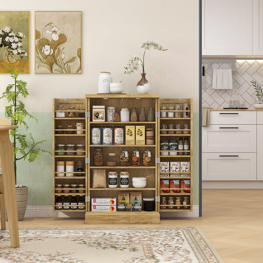 Rattan Kitchen Storage Cabinet – 24"W x 41"H