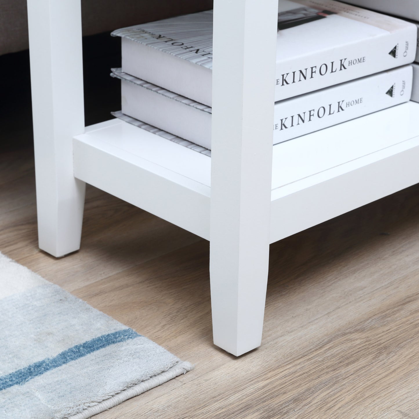 HOMCOM Flip Top End Side Table with Storage, Cable Management, Narrow Nightstand