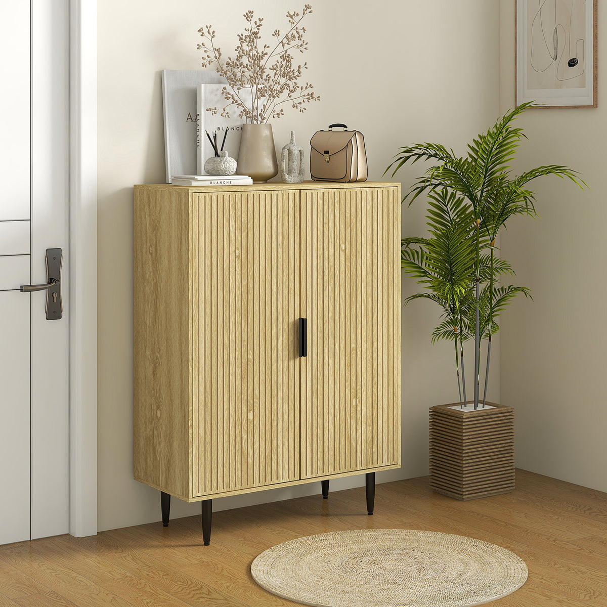Entryway Shoe Cabinet with 5-Tier Shelving – 32"W x 43"H