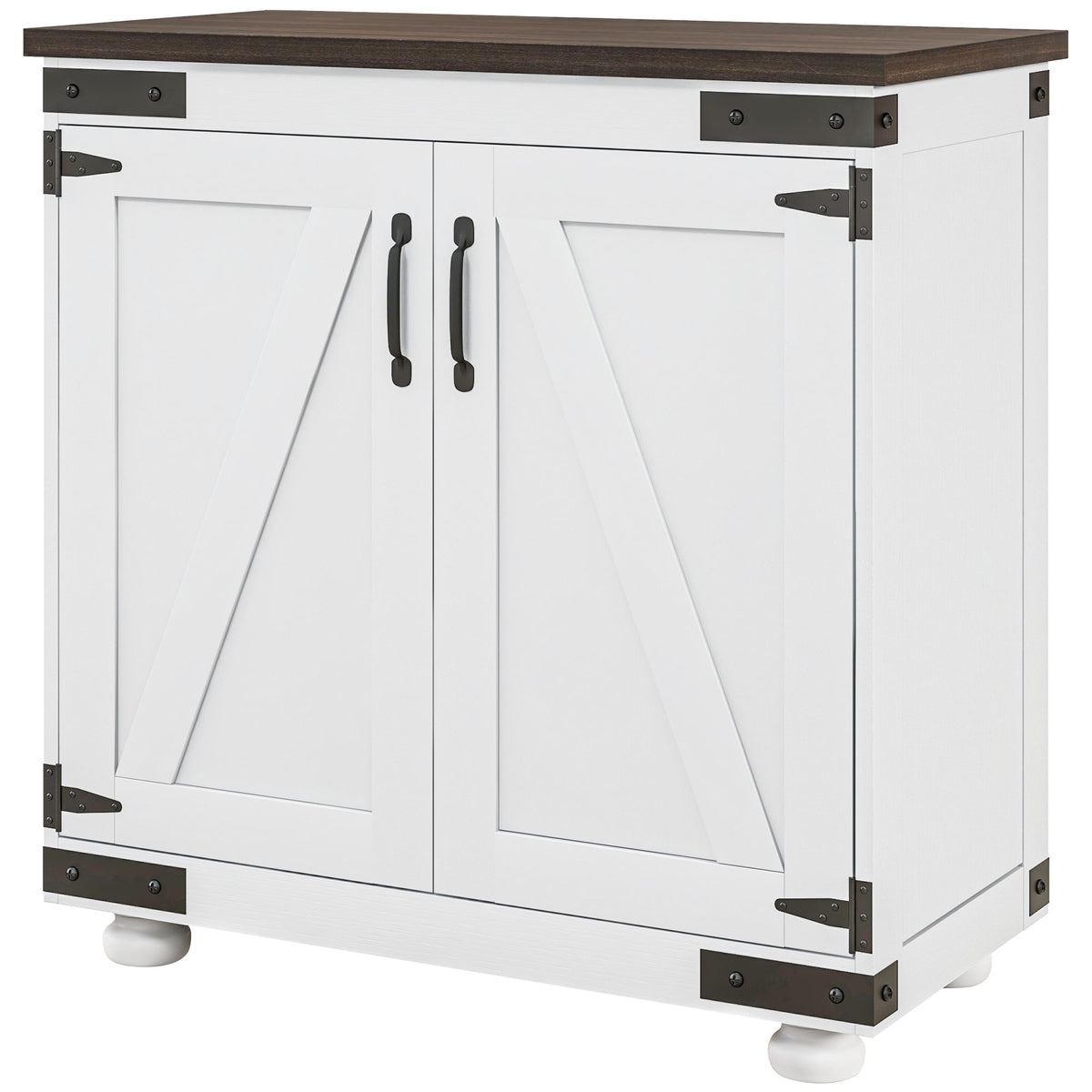 Kitchen Storage Cabinet with Barn Door and Adjustable Shelves – 31"W x 31"H