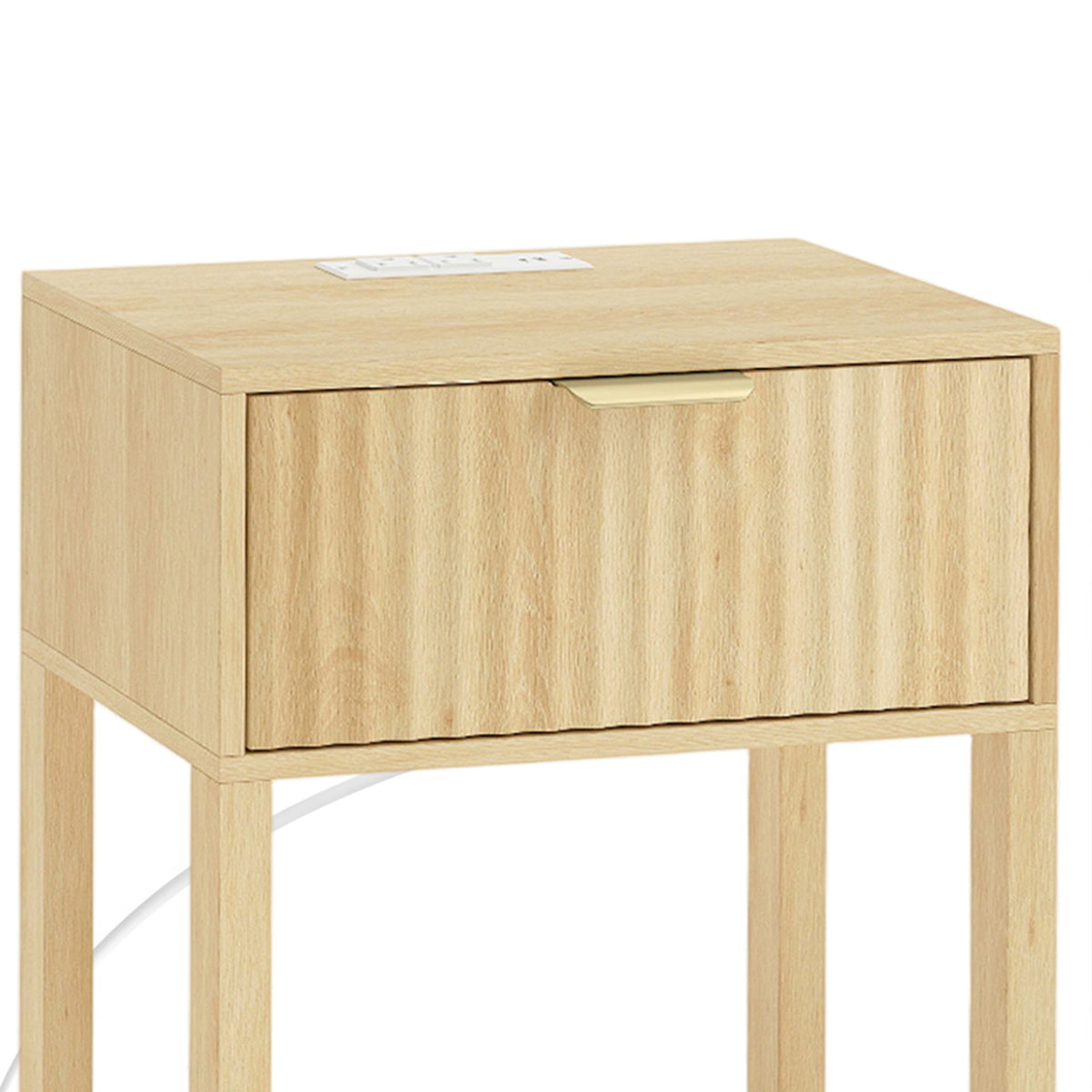 Slim Nightstands with Built-In Charging, Set of 2 – 16"W x 24"H