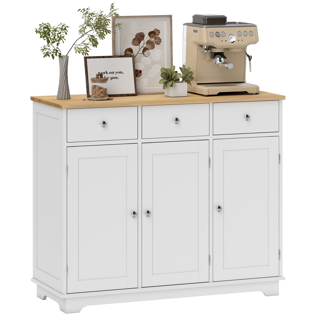Buffet Cabinet with Storage Cabinets – 40"W x 34"H