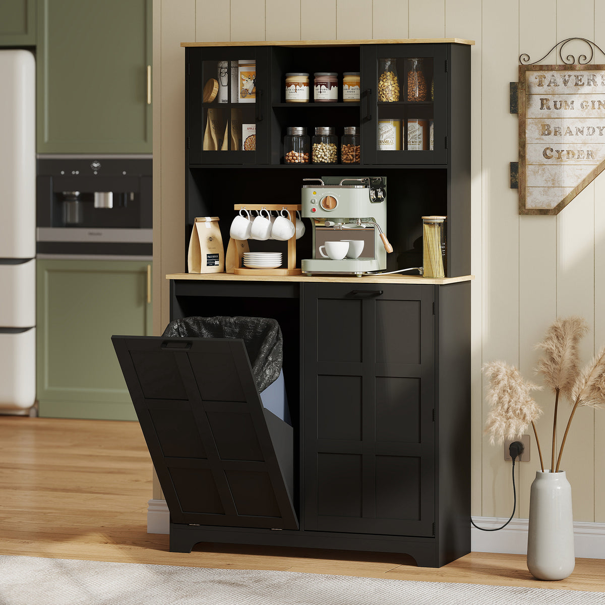 Kitchen Pantry Cabinet with Charging Station – 39"W x 69"H