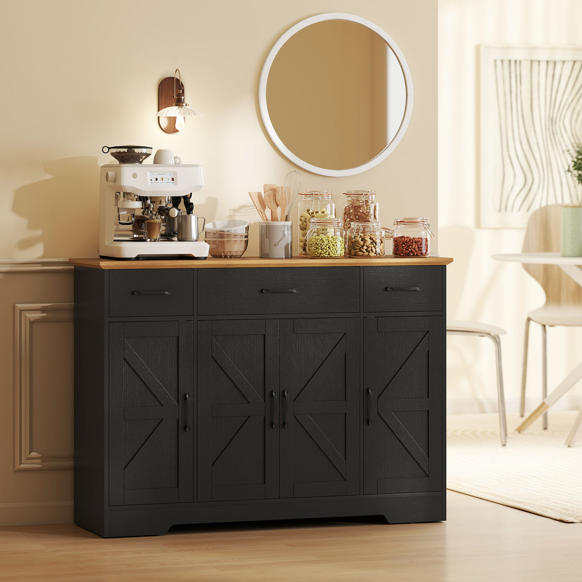 Buffet Cabinet with Soft-Close Hinges – 47"W x 34"H