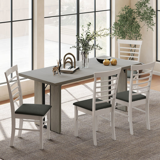 Industrial Kitchen Table for 8, 71" Rectangular Dining Table with Thick Tabletop for Dining Room