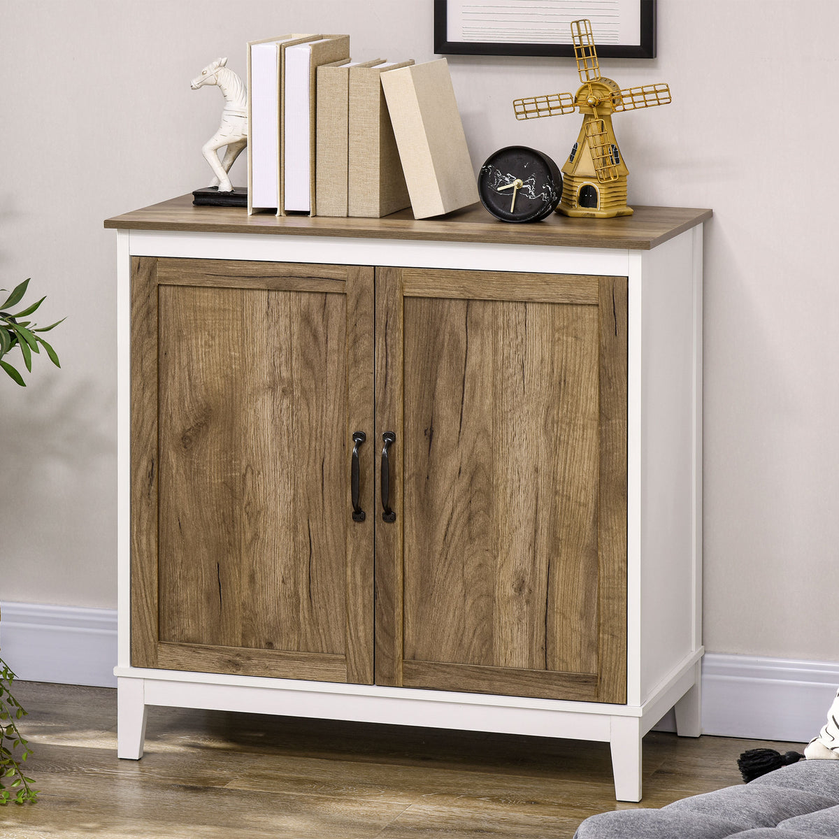 Farmhouse Sideboard with 2 Doors and Shelves – 31"W x 31"H