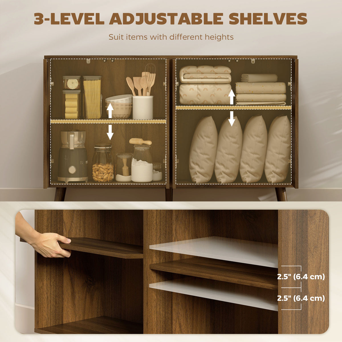 Buffet Cabinet with Storage – 47"W x 31"H