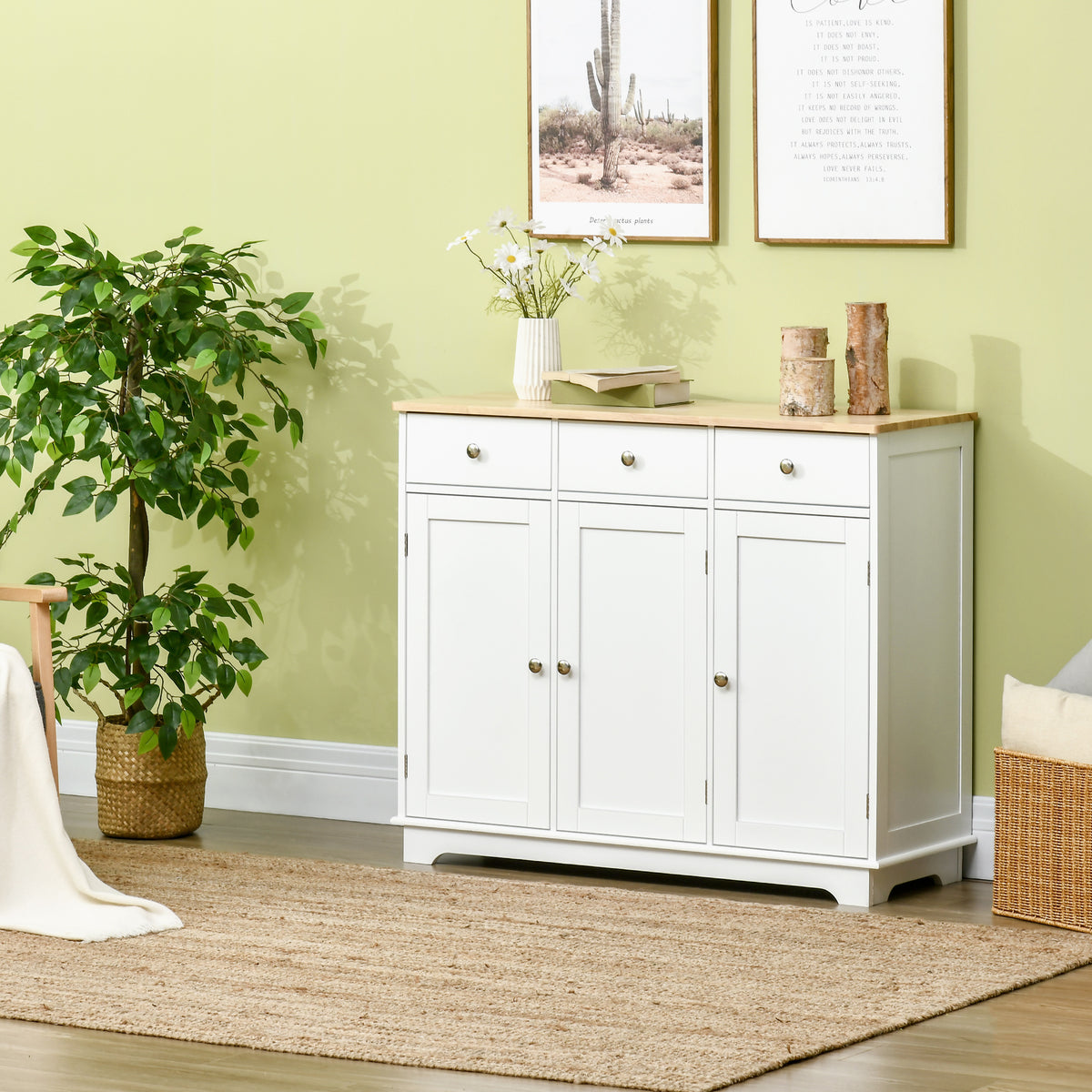 Buffet Cabinet with Storage Cabinets – 40"W x 34"H